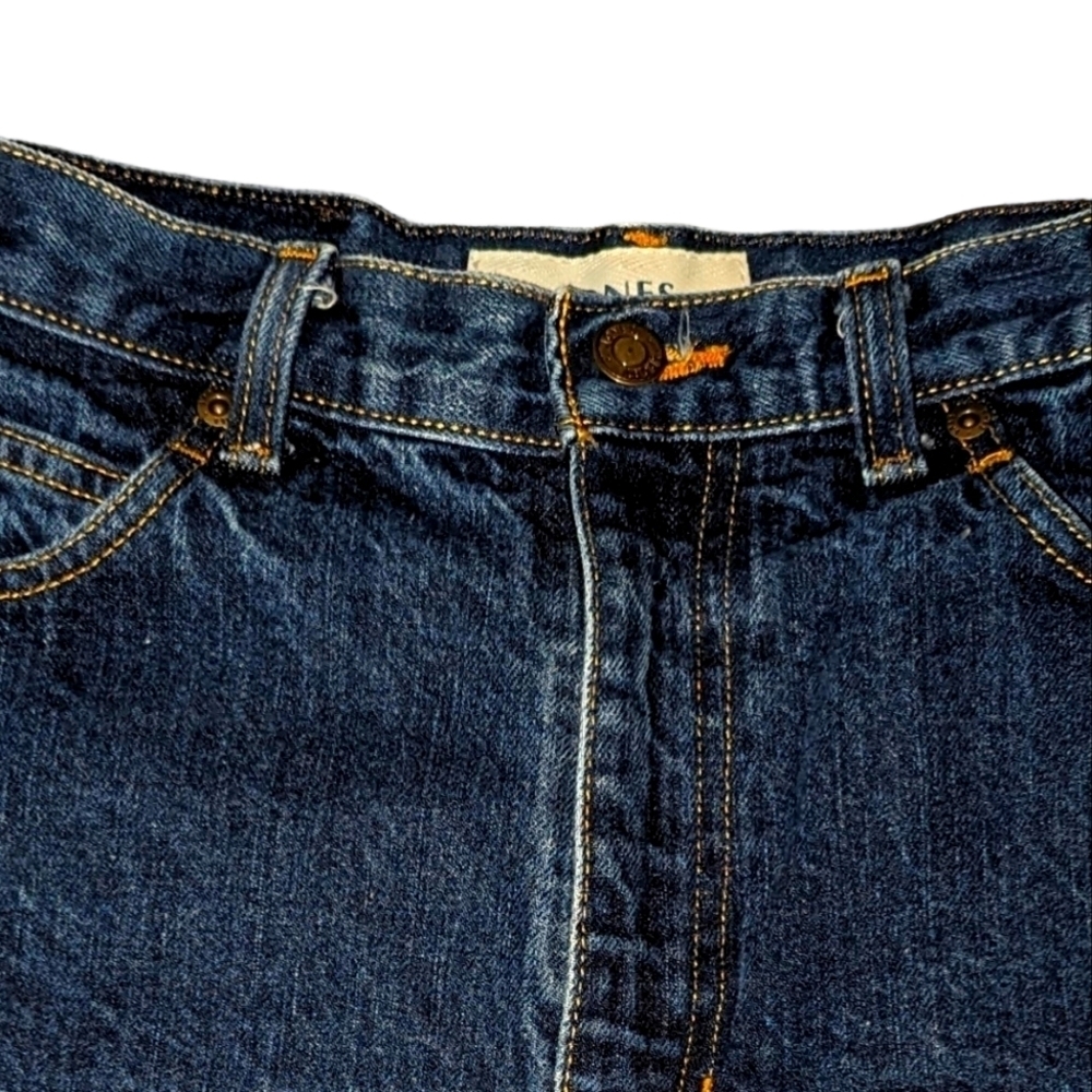 Jones Sport 10 M Jean Cut Off Shorts High-Waisted Medium Blue Jean Heavy denim - Picture 8 of 11